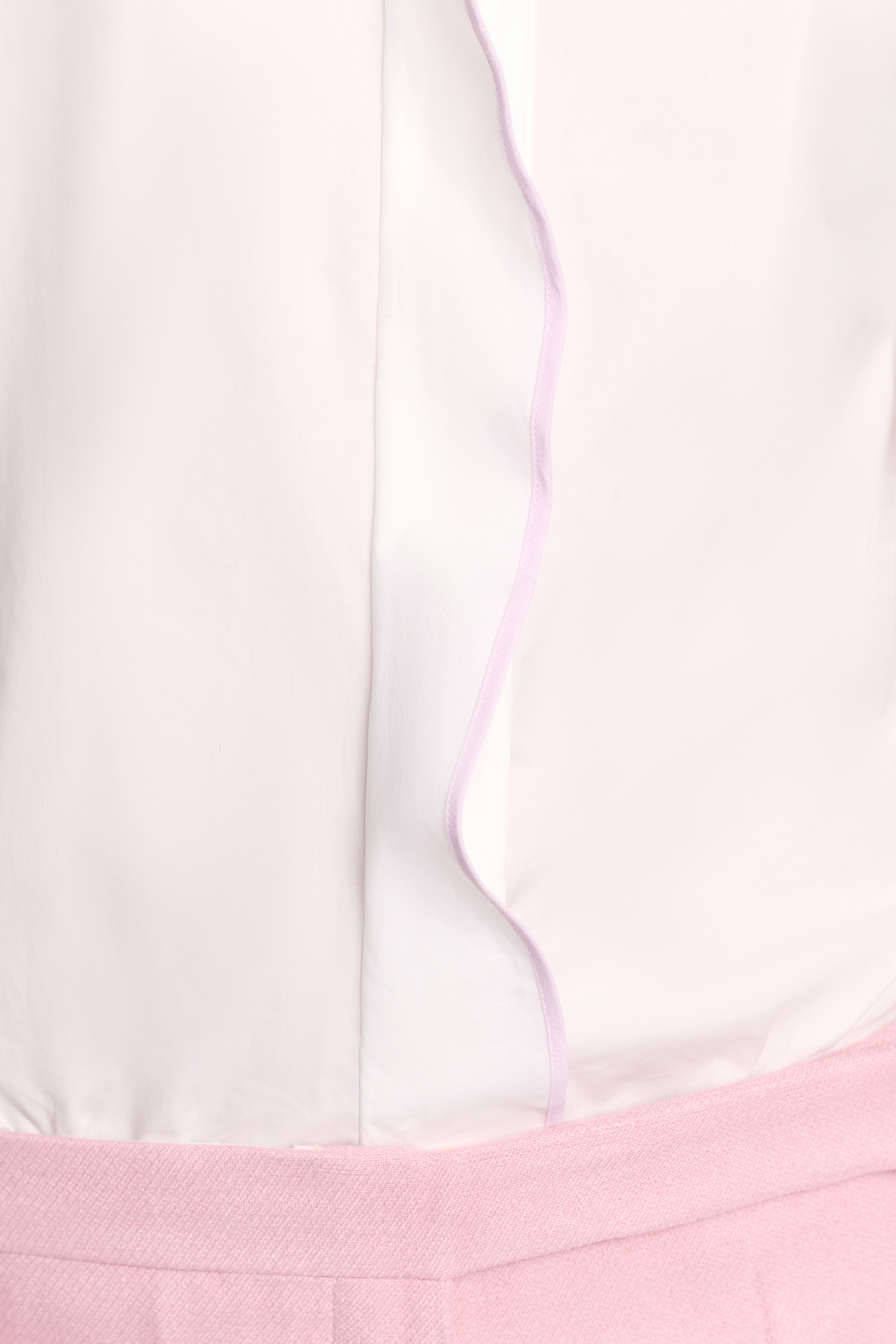 Dorothee Schumacher Cotton poplin shirt with ruffle white lilac